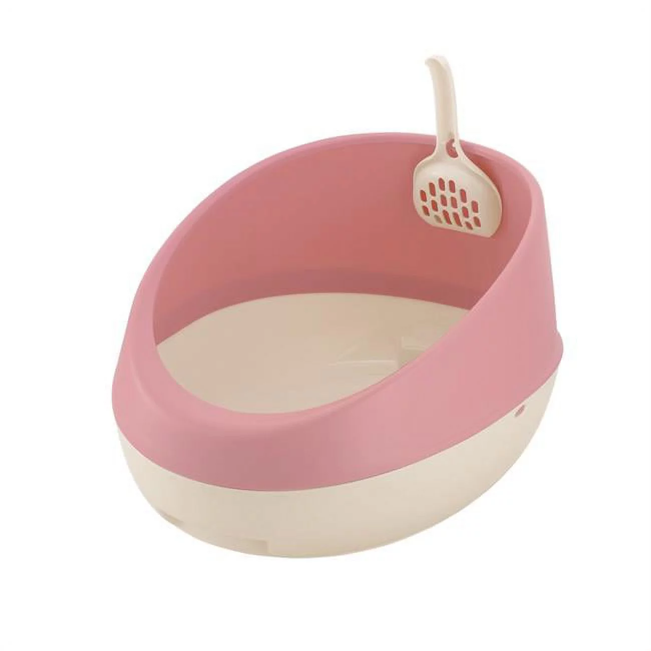 PAW TRAX Rimmed Cat Litter Pan - Pink