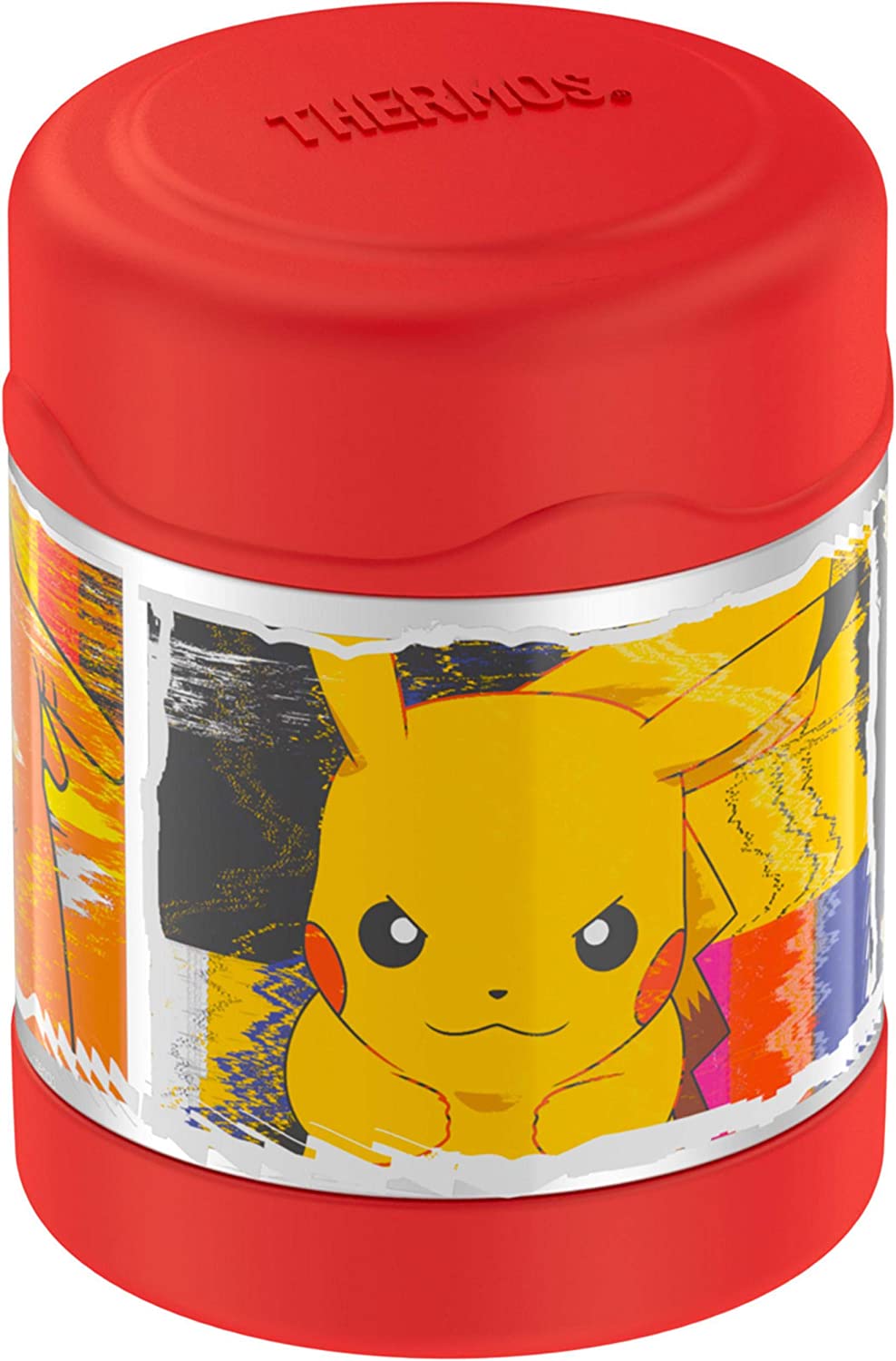 THERMOS FUNTAINER 10 Ounce Stainless Steel Vacuum Insulated Kids Food Jar, Pokemon