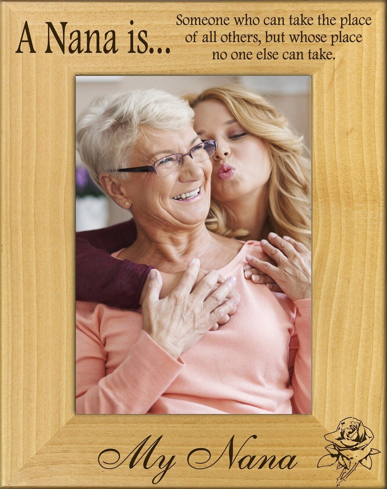 A Nana Is Laser Engraved Wood Picture Frame Portrait (5 x 7)