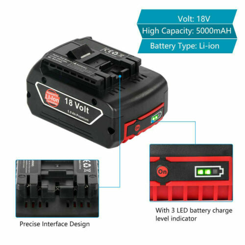 for Bosch BAT609 BAT618 GBA18V40 BAT619 BAT620 CORE 18V 6000mAh Compact Battery