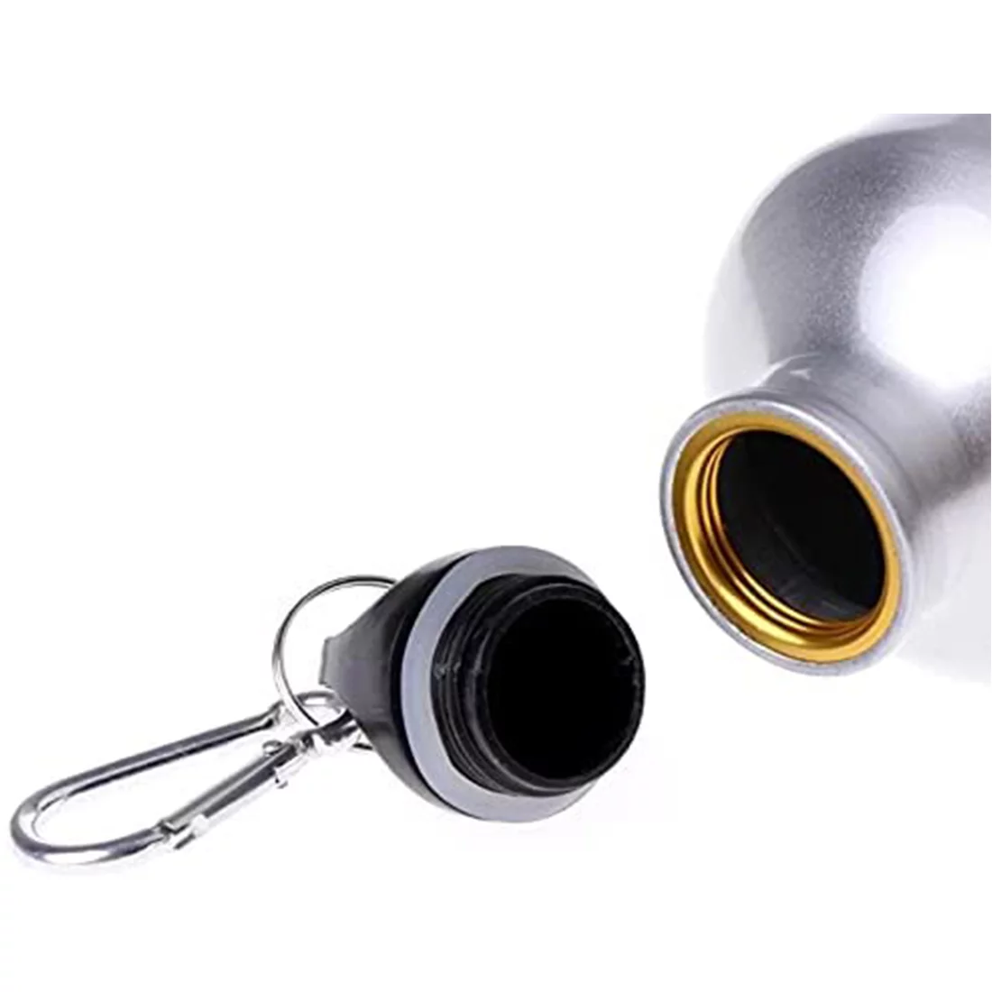 PreAsion 10pcs 600ml Water Bottle with Safe Lock Aluminium Silver