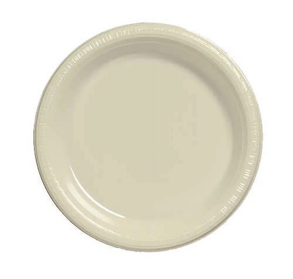 Touch Of Color Ivory Premium Plastic Plates 20 Per Pack