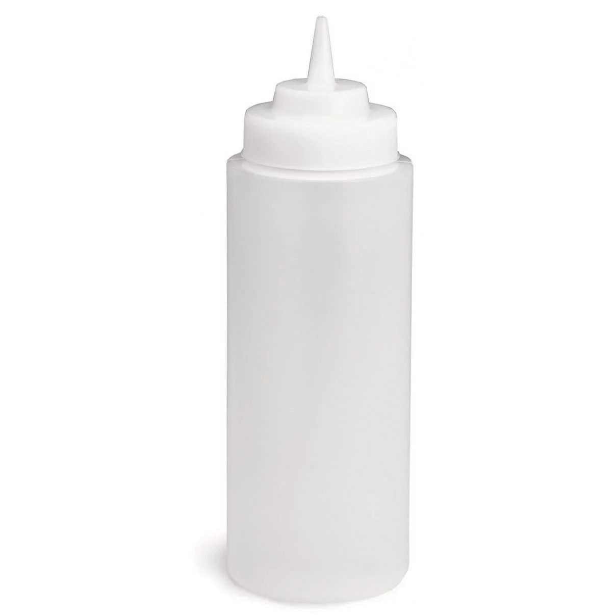 Adcraft WMSB-16CL 16 Oz. Clear Wide Mouth Squeeze Bottle - 6 / PK