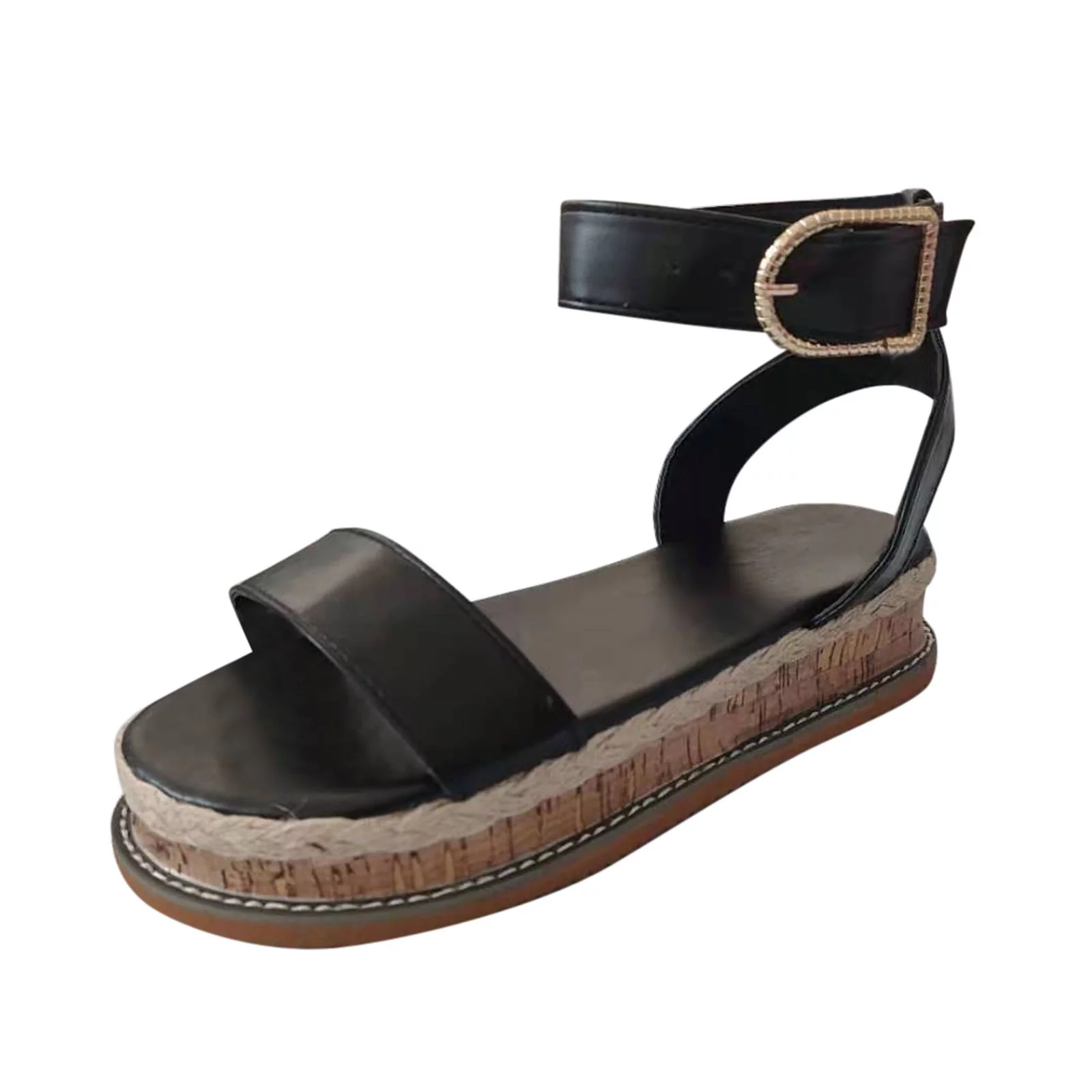 Women's Wedge Sandals Platform Sandals Cork Ankle Strap Sandals