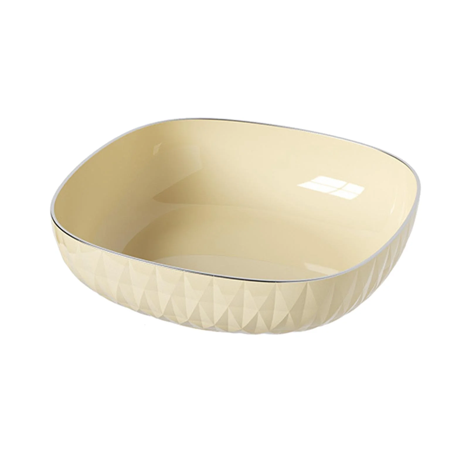 kowaku Fruit Rack Large Snack Plates Multipurpose Salad Bowl Stackable Candy Container Vegetable Storage Tray for Holiday Parties Farmhouse square