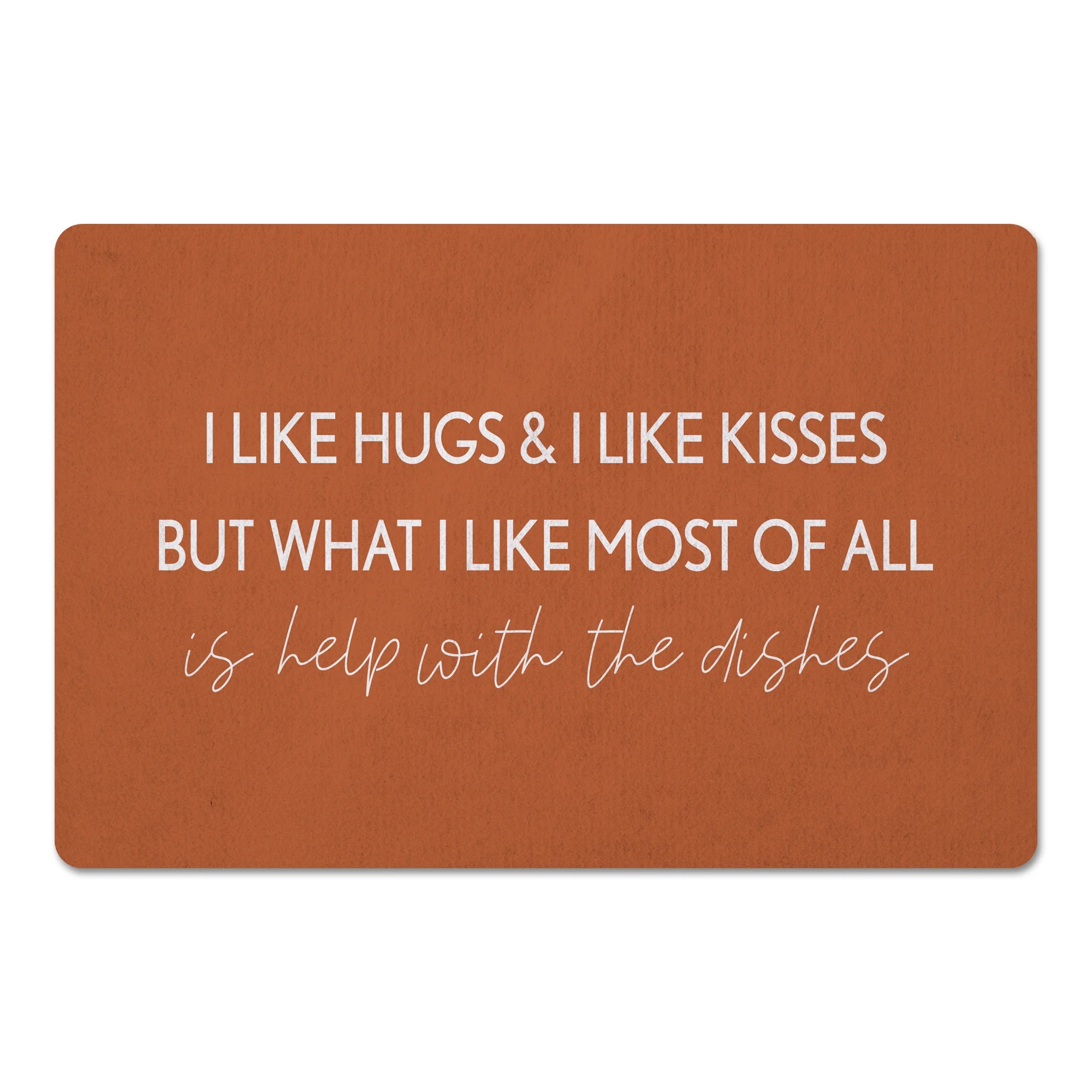 Creative Products Hugs and Dishes Copper 27x18 Floor Mat