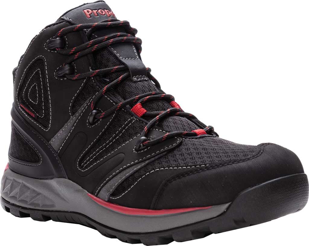 Propet Men's Veymont Waterproof Hiking Boot Black/Red - MOA022SBRD