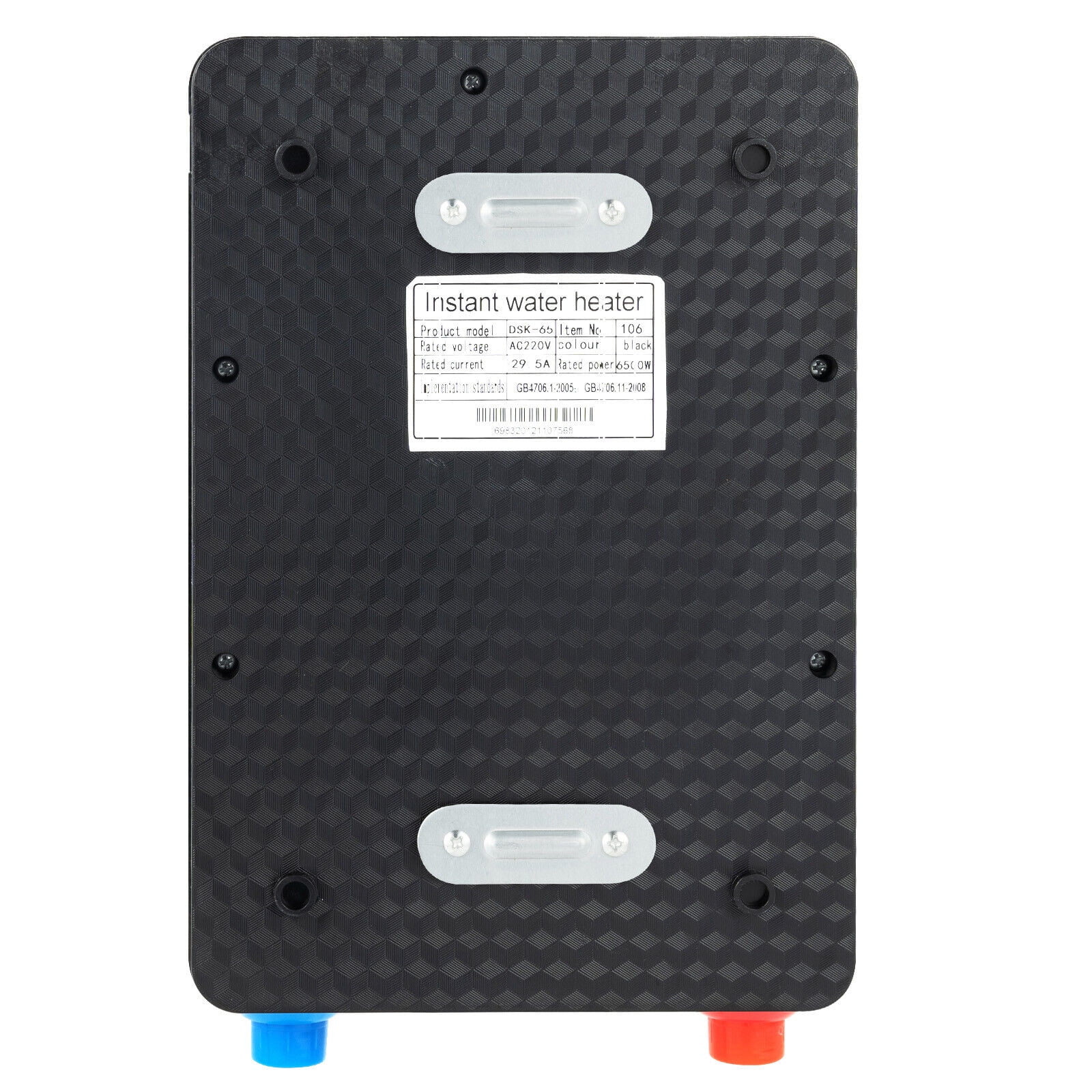 Instant Electric Tankless 6500W Home Hot Water Heater Whole House Black 220V 8L