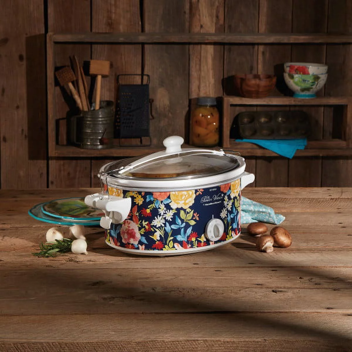 Pioneer Woman 6 Quart Portable Slow Cooker Fiona Floral | Model# 33066 By Hamilton Beach