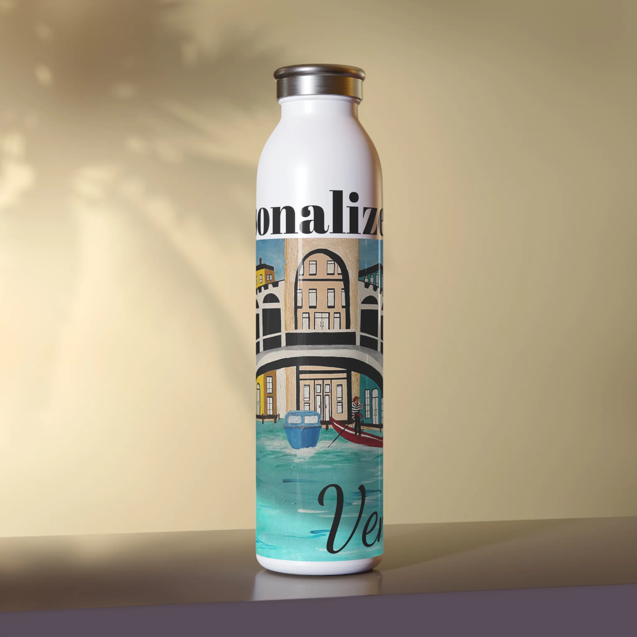 Venice Slim Water Bottle (20oz) | Venetian Vignette