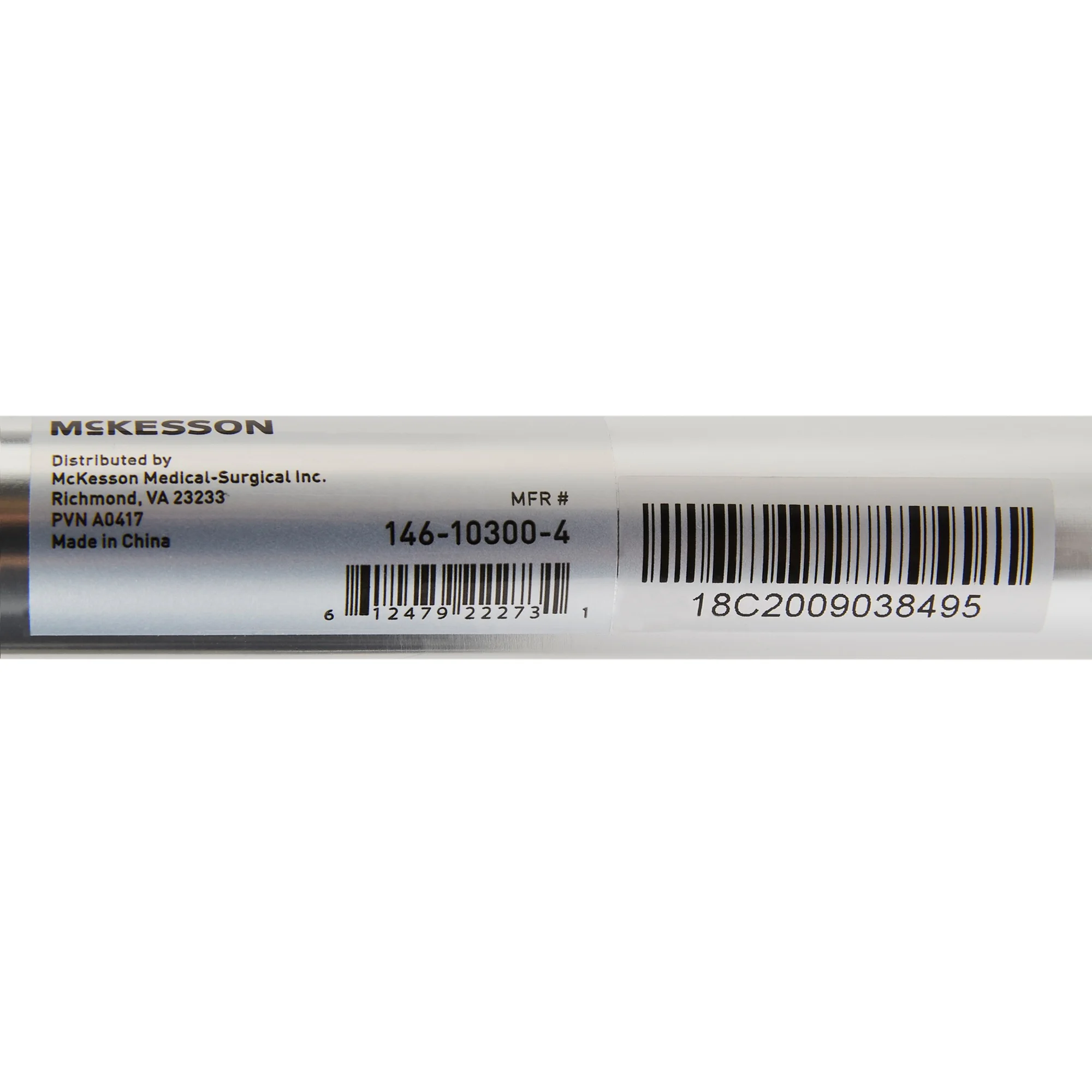 McKesson Chrome Steel Large Base Quad Cane, Adjustable Height 29