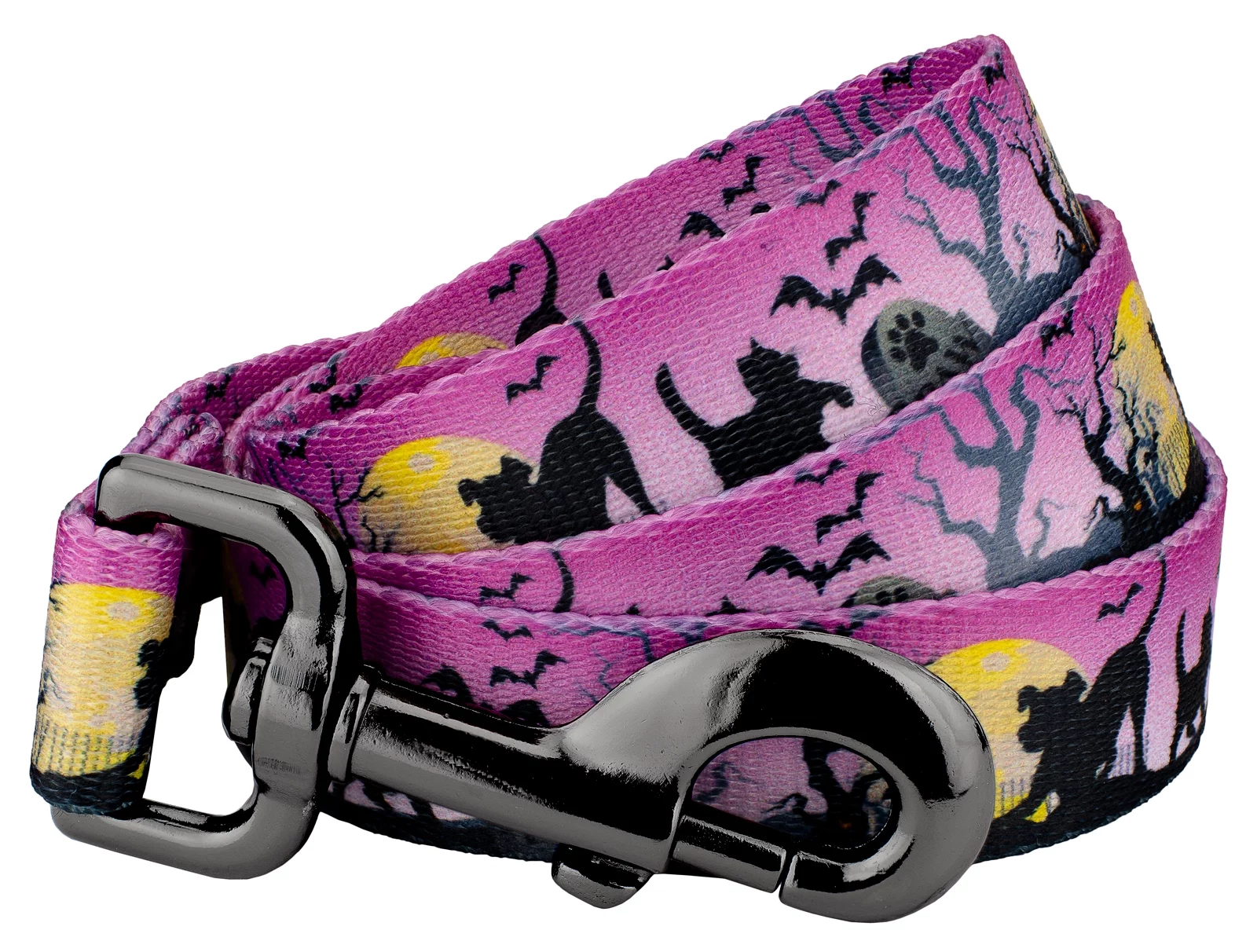 Country Brook Design® 5/8 inch Graveyard Gunmetal Dog Leash - 6 Foot
