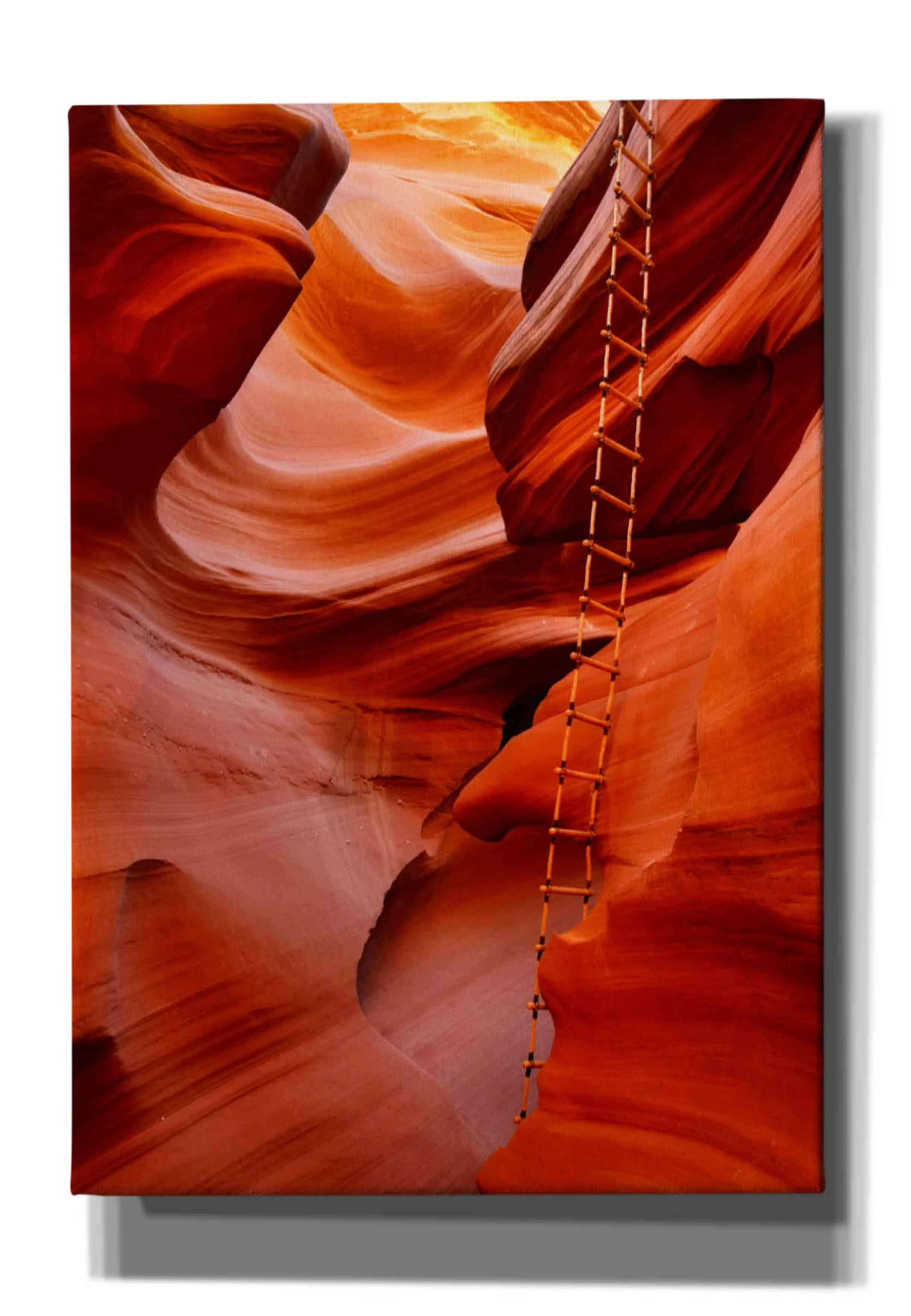Epic Graffiti 'Lower Antelope Canyon Ladder' by Mike Jones, Giclee Canvas Wall Art, 18