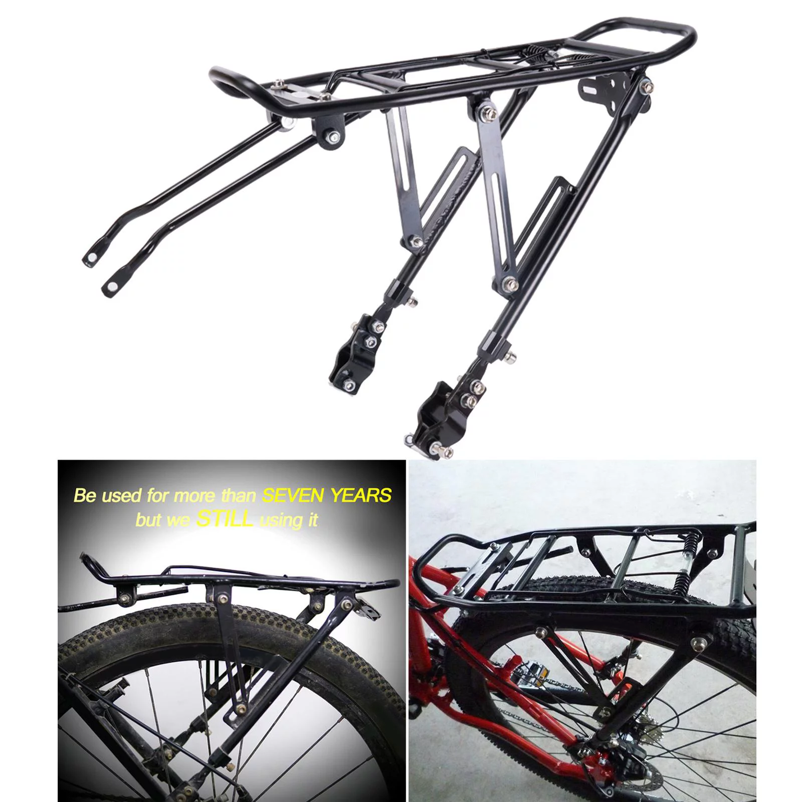 Rear Road Bike Touring Carrier Luggage rack and shelf Carrying Gym Bag Tailstock Holder