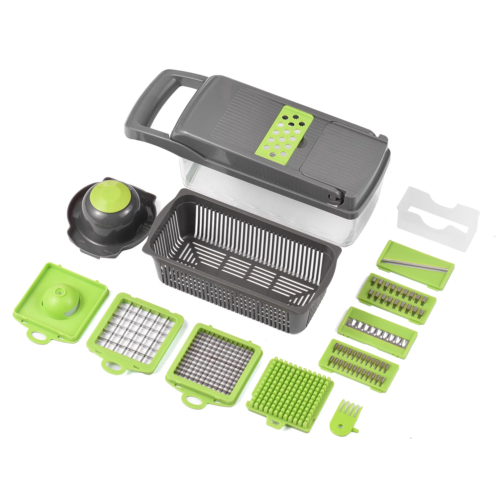 moobody Vegetable Chopper Cutter Multifunctional Food Veggie Onion Chopper Kitchen Composite Tool Slicer Dicer Garlic Grinding Egg Seperator 8in1 Accessories