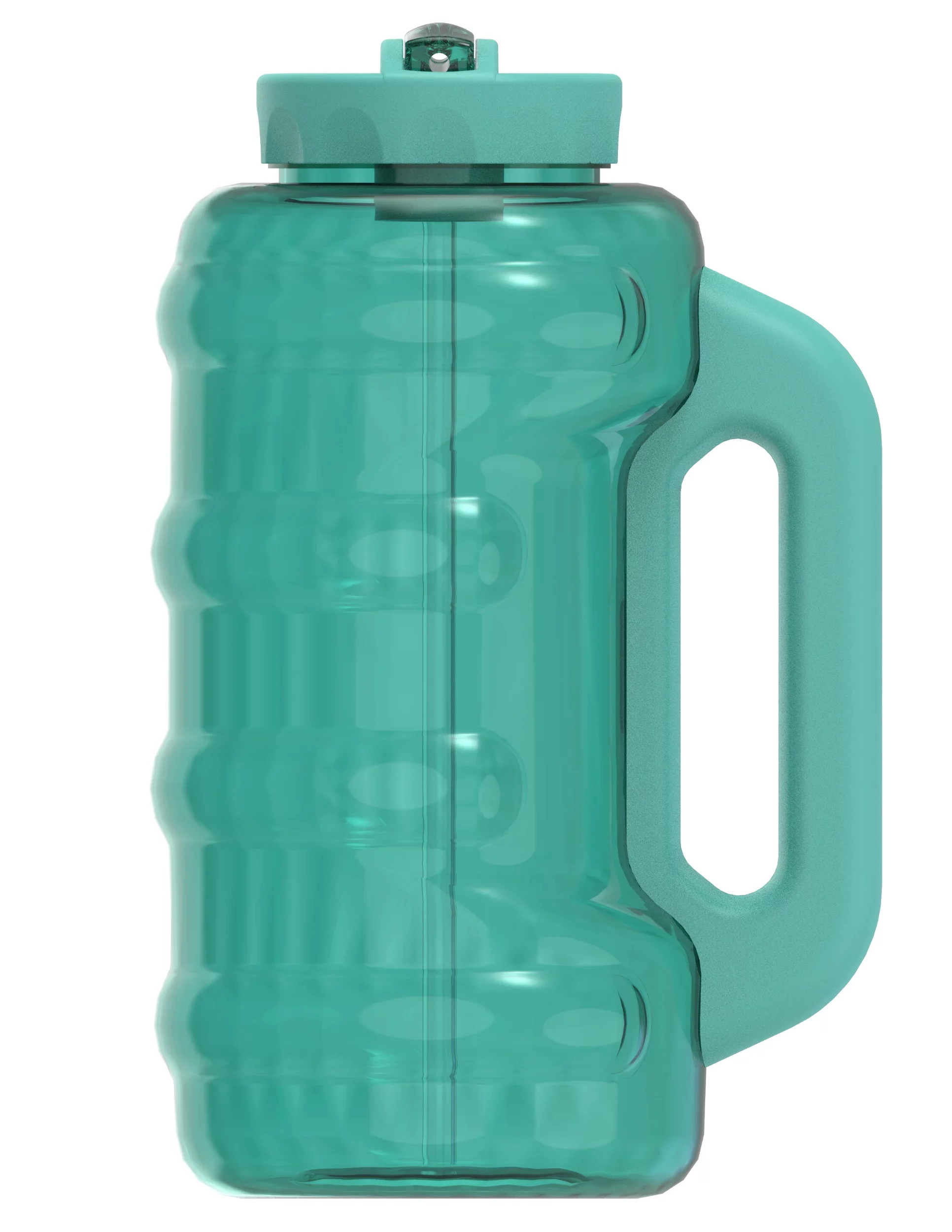 Cool Gear 3-Pack BEAST 64 oz Jug with Handle | Large Capacity Water bottle for Athletes, Fitness, Gym, & Outdoor Sports | Wide mouth, Leak proof - Green Tea Pack