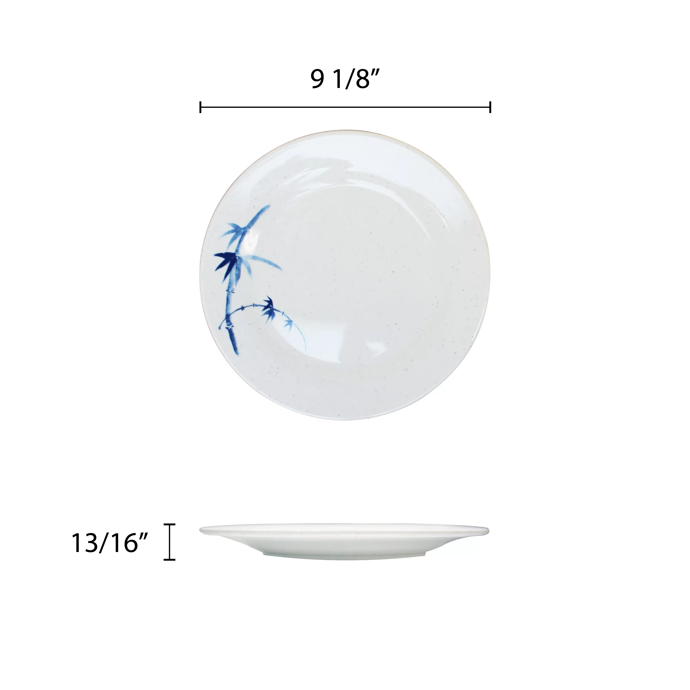 Excellante Blue Bamboo Melamine Dinnerware Collection 9 1/8