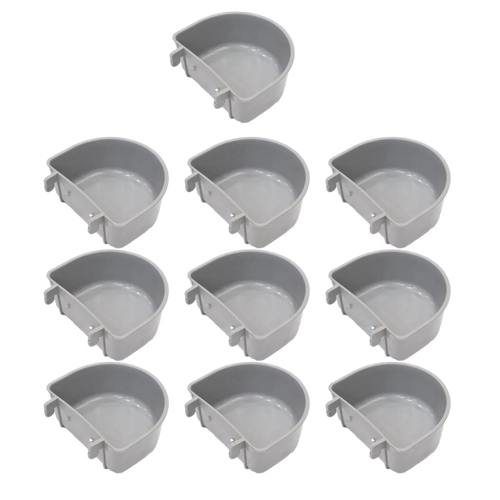 10 Pieces Kennel Bowl Pet Carrier Bowl Durable Feeding Watering Bowl Small Dog Crate Bowls Hanging Pet Cage Bowl for Parrot Puppy Bird Cats