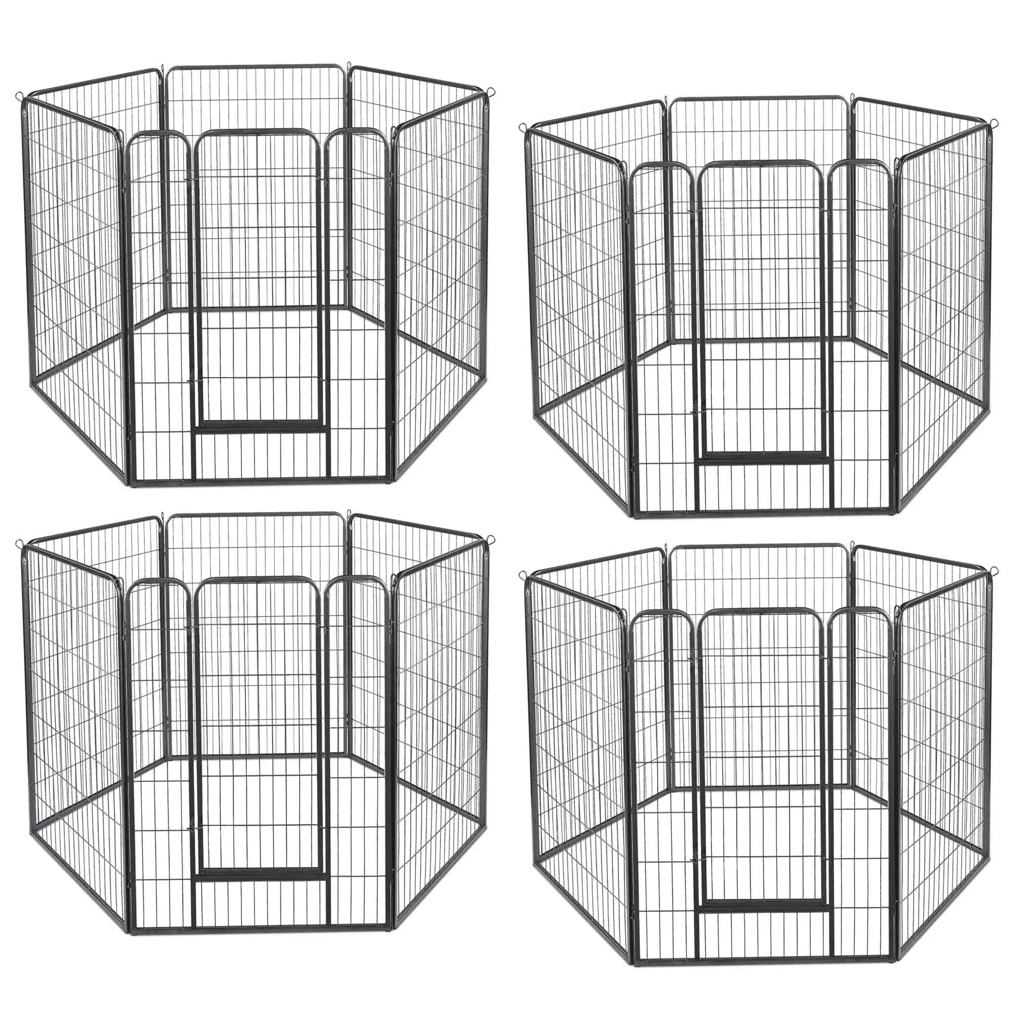 Yescom Dog Playpen 24 Panels 47 inch Height Heavy Duty Outdoor Indoor Camping RV Fence Barrier Metal Puppy Exercise Kennel for Large/Medium/Small Dogs