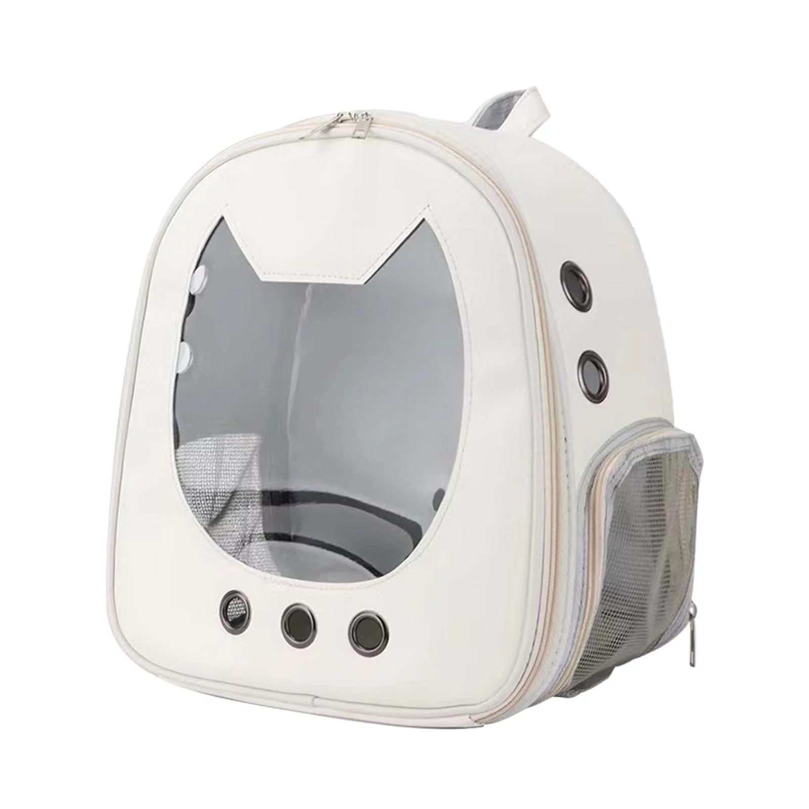 Durable Travel Bag Soft Breathable Tote up to 11lbs Carrying Cage Pet Carrier Backpack for Traveling, , Walking, Kitten Puppy ,Outdoor White