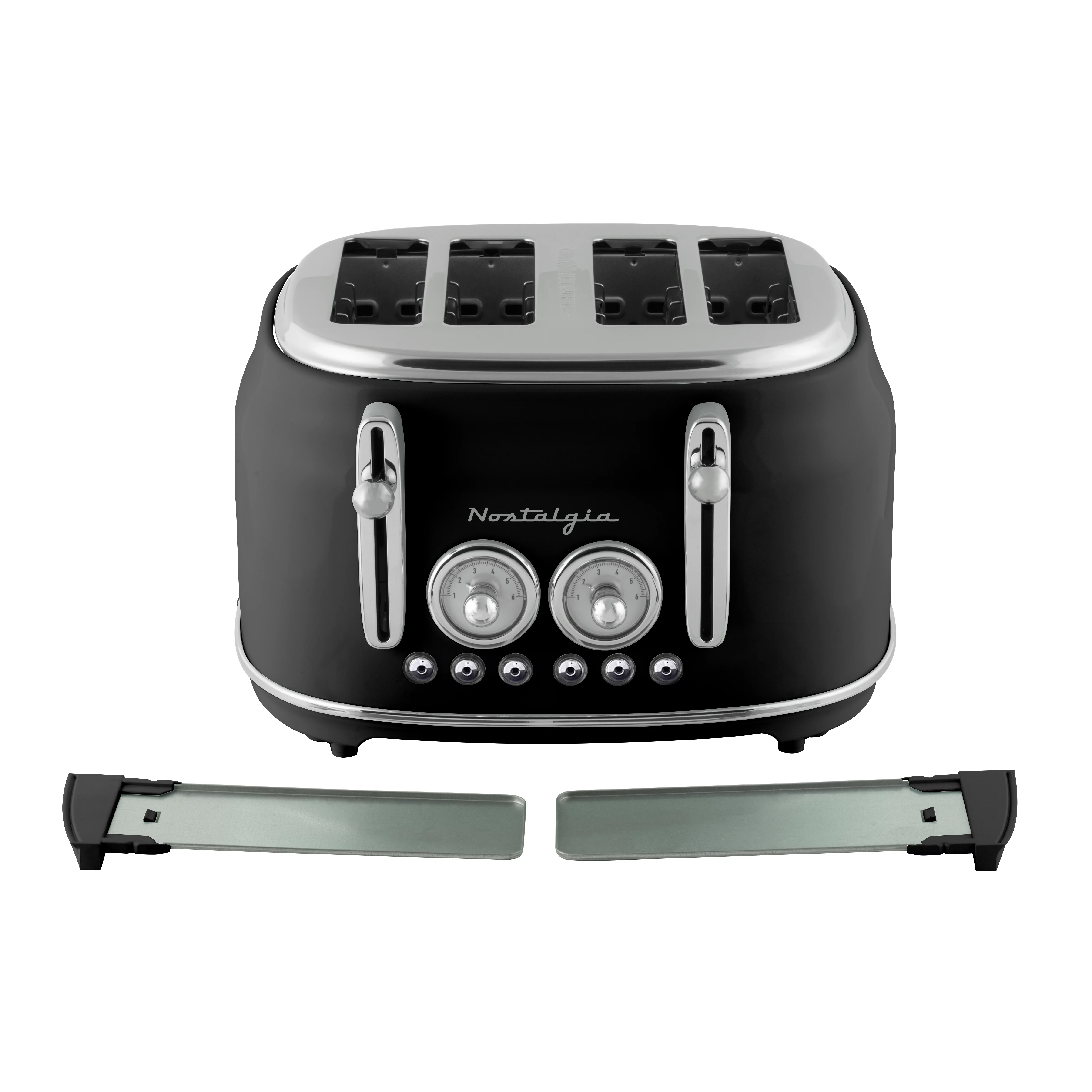 Nostalgia Classic Retro 4-Slice Toaster, Black