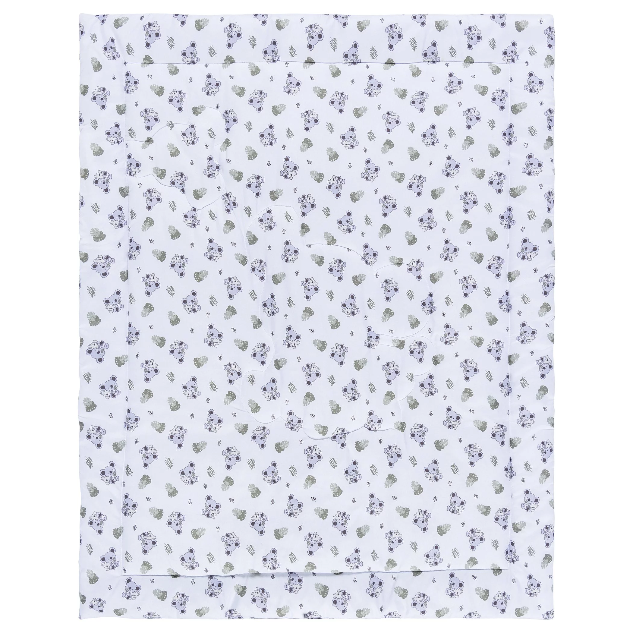 Sammy & Lou Koala Love 4 Piece Crib Bedding Set, Gray, White, Green, Brown, Infant, 200 Thread Count, Koala Character