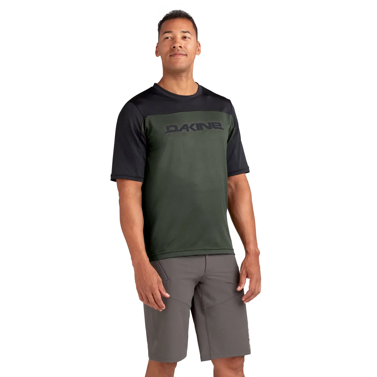Dakine Syncline Short Sleeve Bike Jersey Peat Green Medium 2022