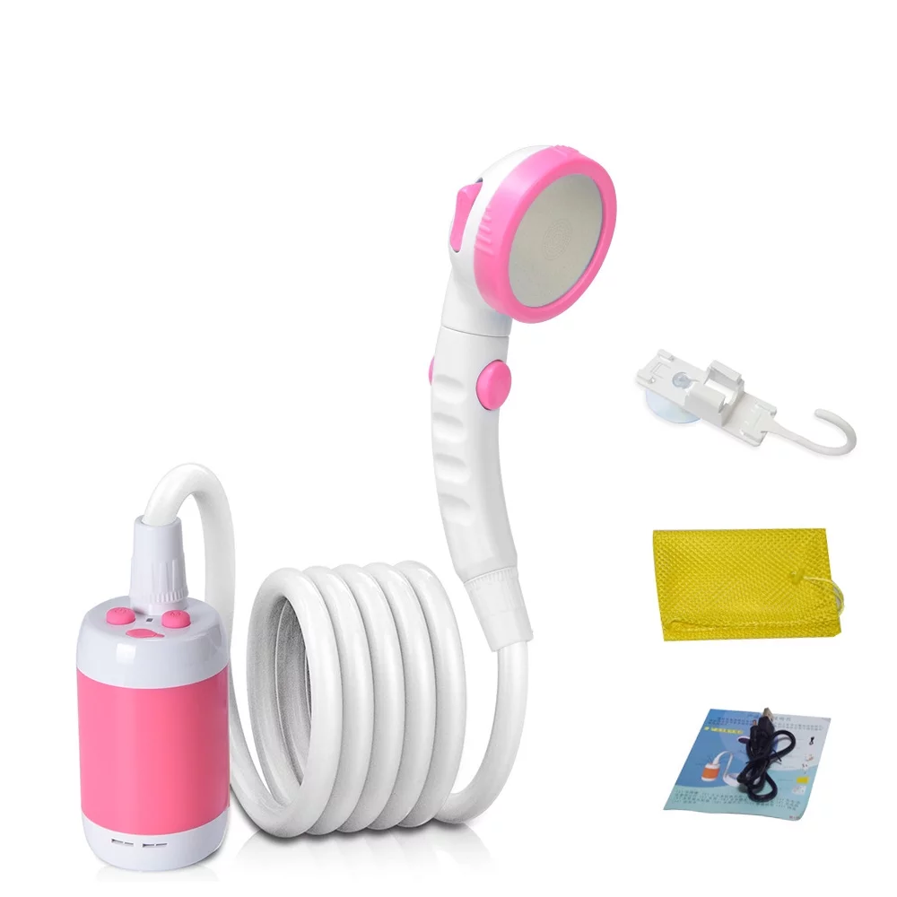 Nebublu Portable Electric Shower Pump, Waterproof & Rechargeable Battery Powered, Ideal for Camping and Beach Activities