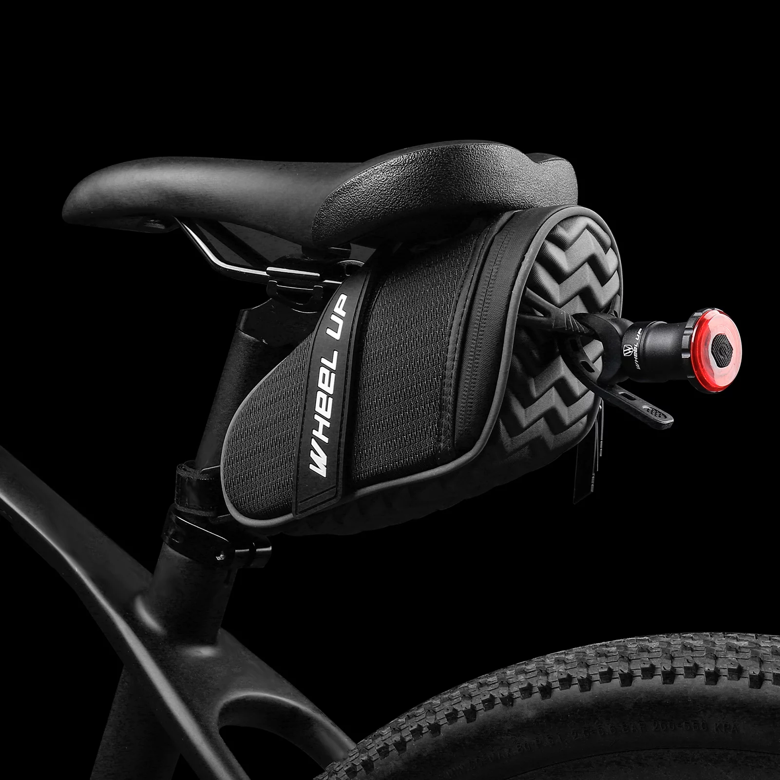 Lixada Waterproof Bike Saddle Bag Under Seat Pouch Reflective Strip Mountain Bike Pack