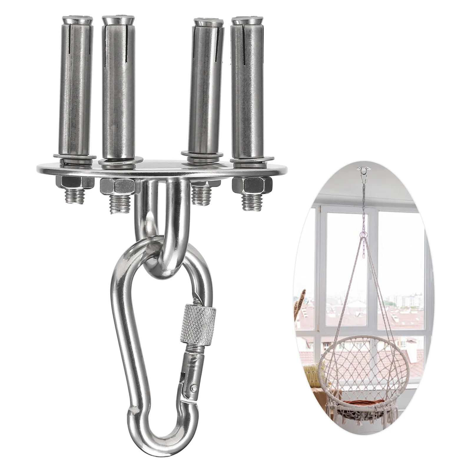 Walmeck Fixed buckle,Wall Mount ChairTo 1102 Mount Chair Hammocks Clips Set Wall PunchWall Mounted Carabiner To 1102 Lb Mounted Carabiner Clips Chair Hammocks Punch Set Wall Mount Tubbek