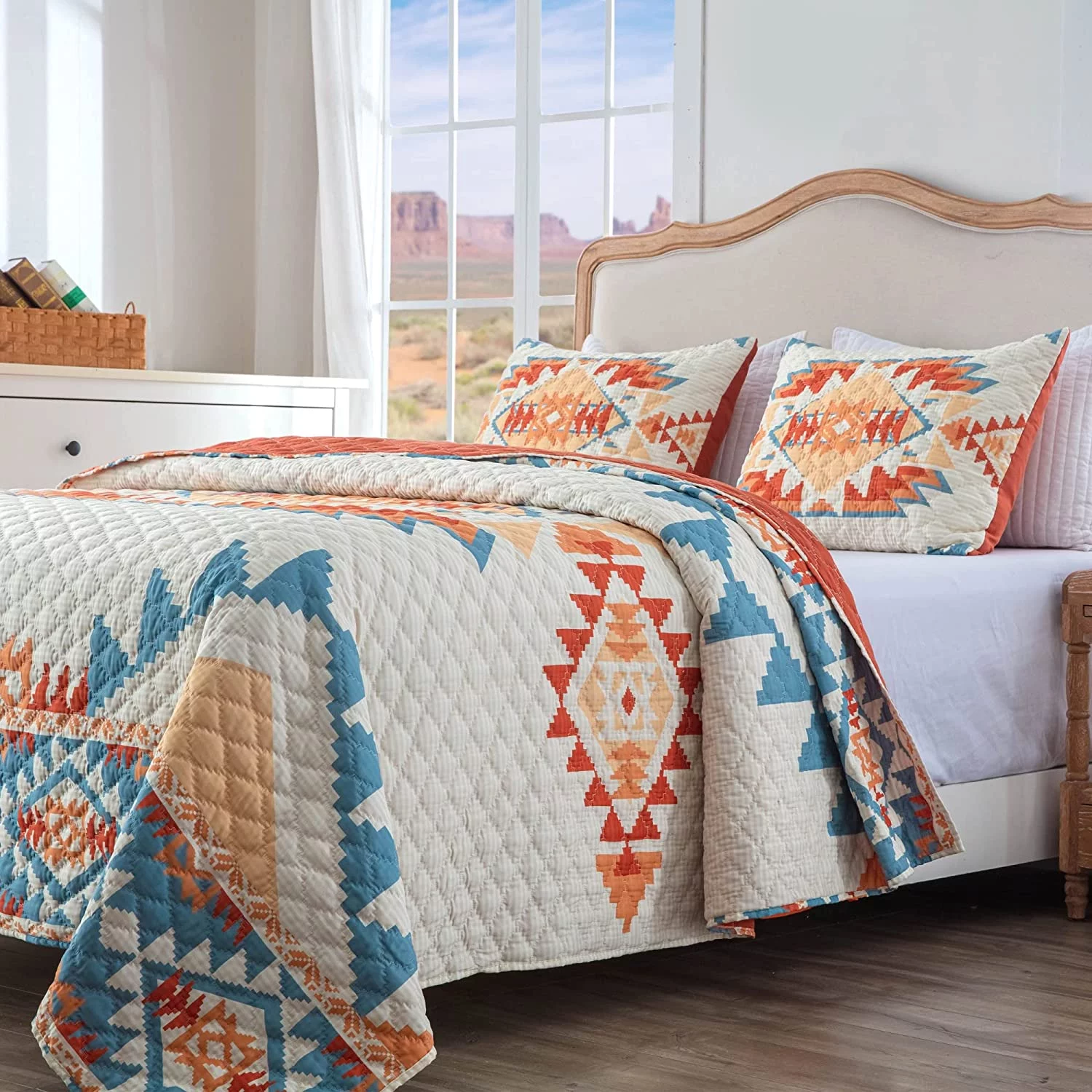 Greenland Home Fashions Horizon Southwestern Native Quilt Set, 2-Piece Twin/XL