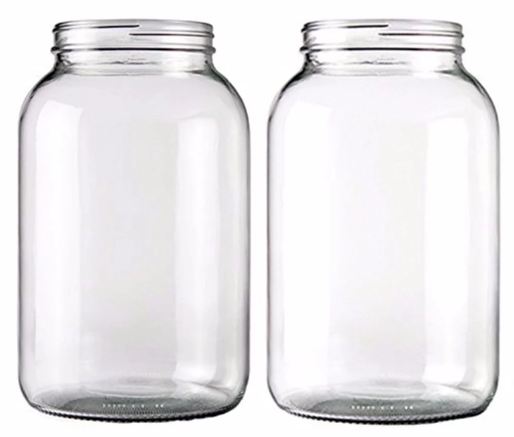 One Gallon Wide Mouth Glass Jar-Set of 2