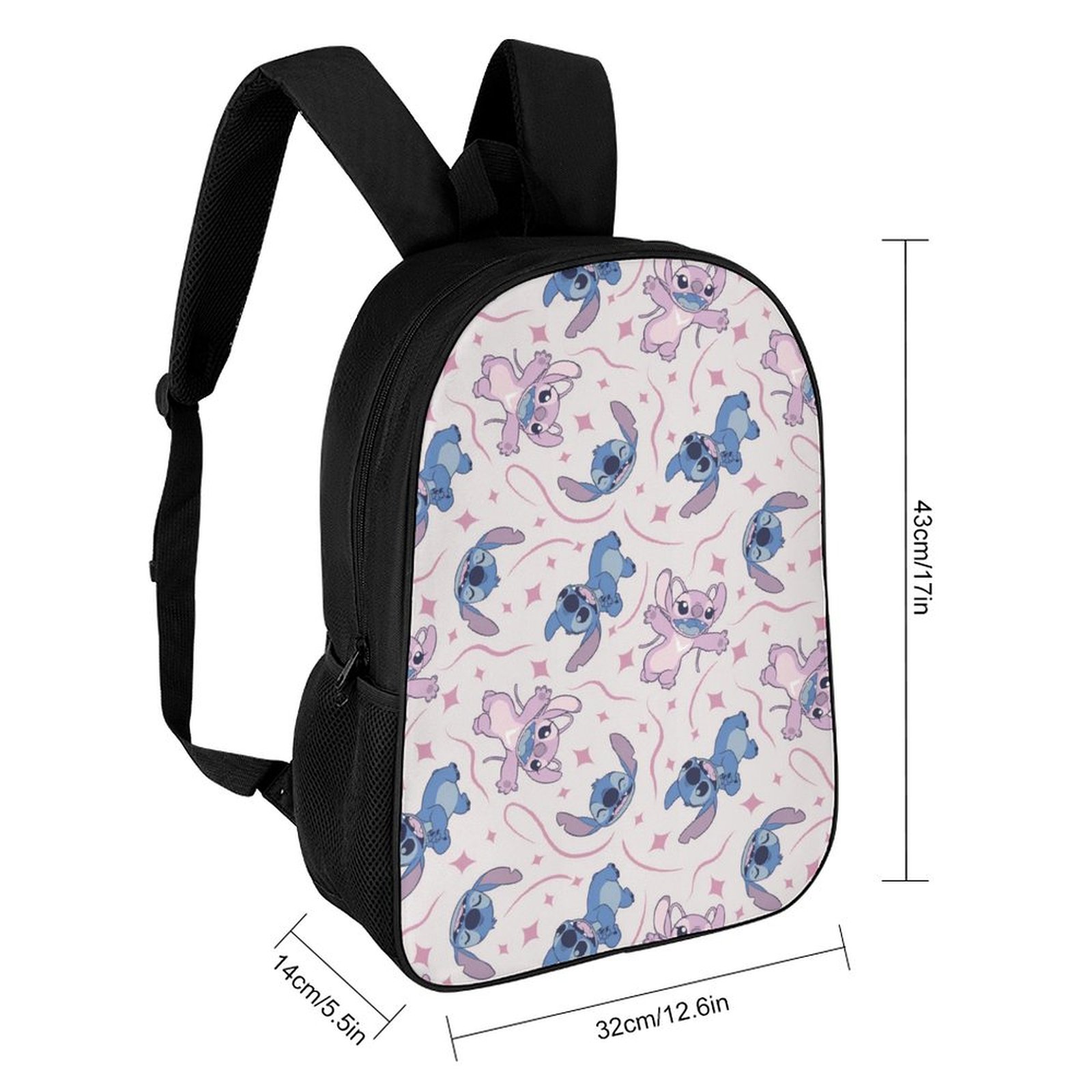 Lilo Stitch Blue Backpacks Basic Shoulder Daypack Bookbag Satchel Knapsack Rucksack For School Office Travel