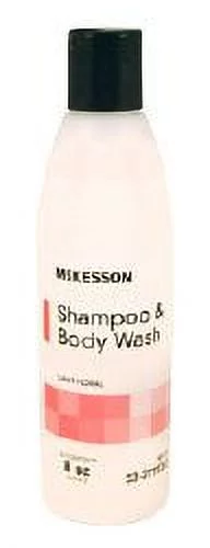 McKesson Rinse-Free Shampoo and Body Wash  8 oz. Squeeze Bottle, Light Floral Scent, 6 Pack