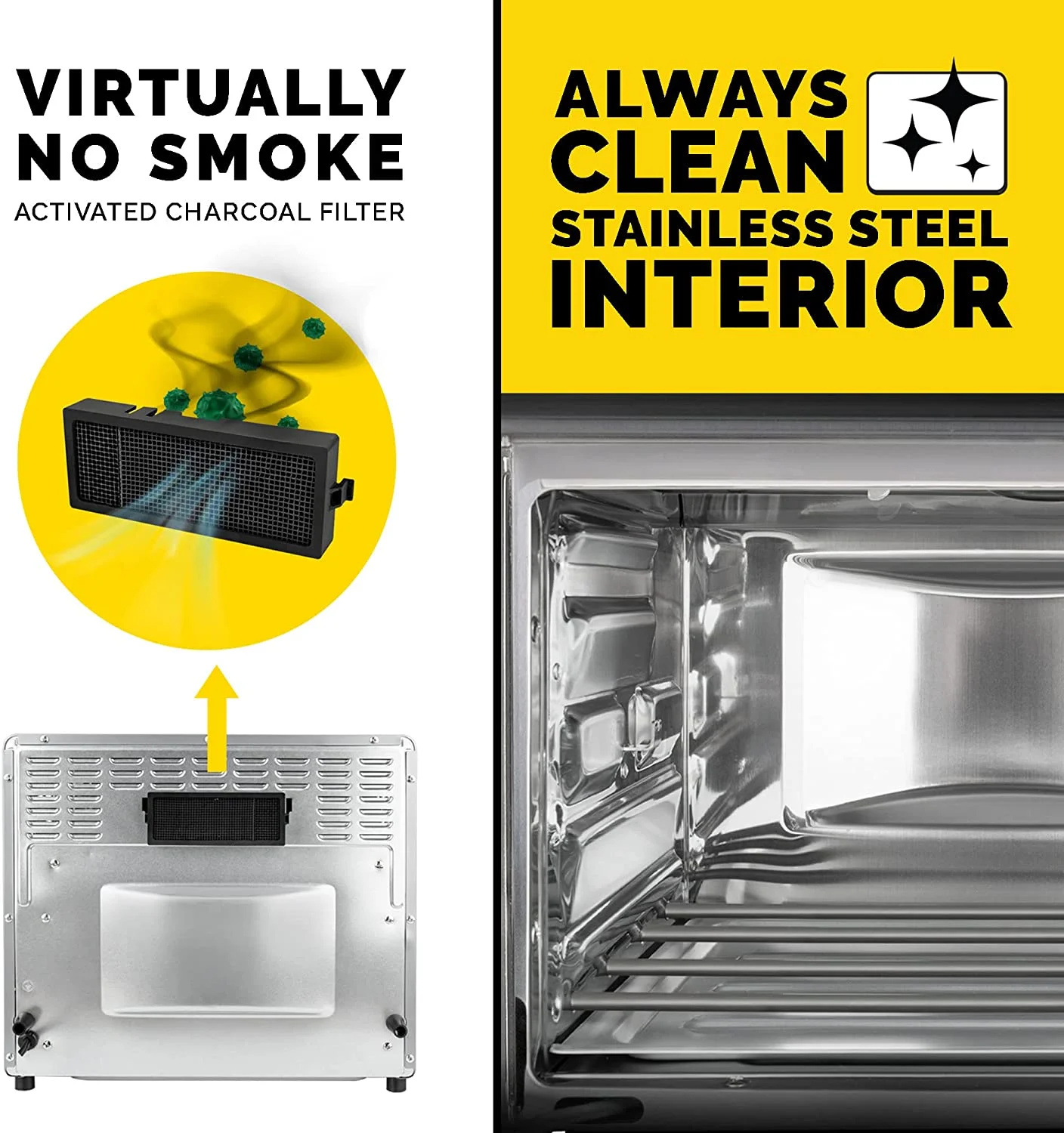 Kalorik MAXX Air Fryer Oven Grill Deluxe AFO 51041 SS |26 Quart Digital Smokeless Indoor Grill & Air Fryer Oven Combo Refurbished