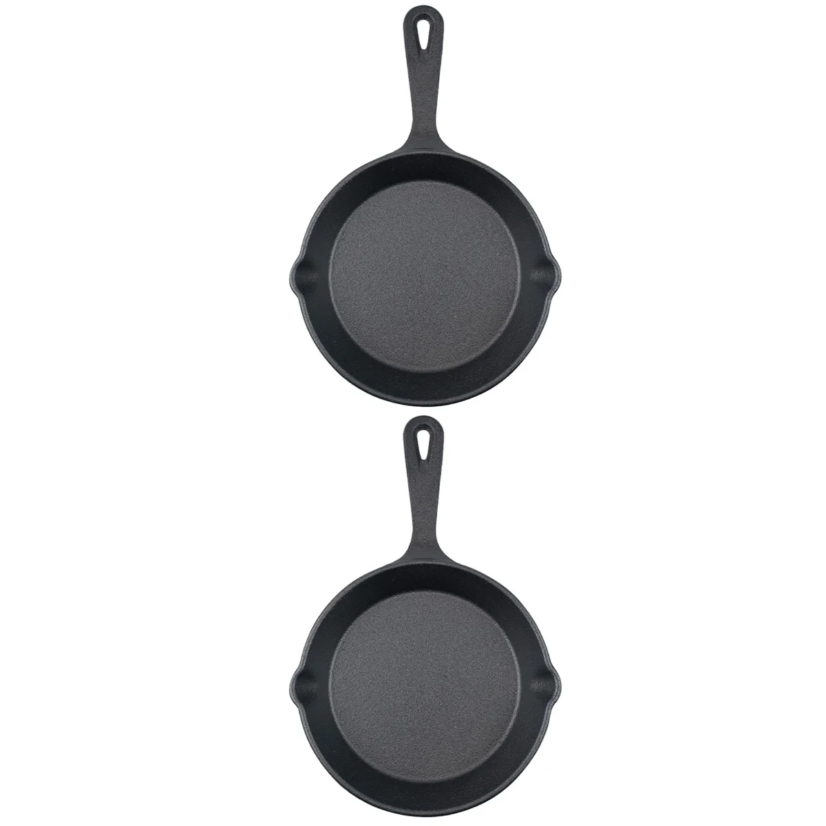 HOMEMAXS 2pcs Mini Cast Iron Skillet Small Frying Pan Non-stick Frying Pan Egg Frying Pan Kitchen Accessory