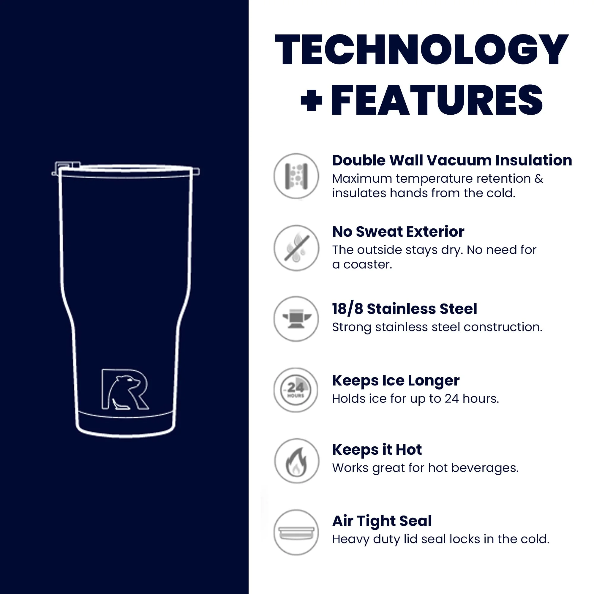 RTIC 30 oz Stainless Steel Tumbler