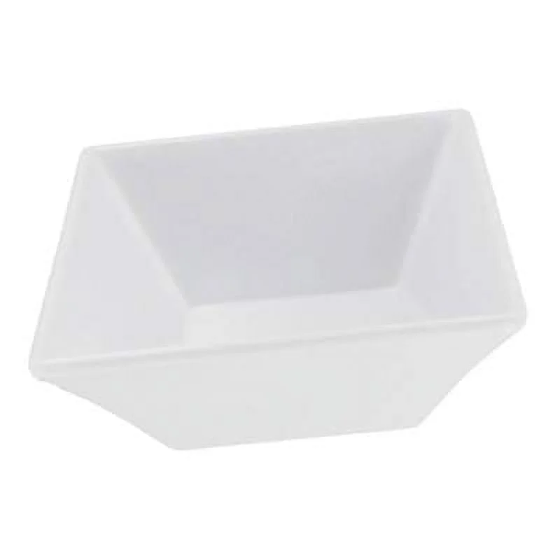 G.E.T. ML-246-W Siciliano White Melamine 1.6 Qt. Square Bowl - 6 / CS
