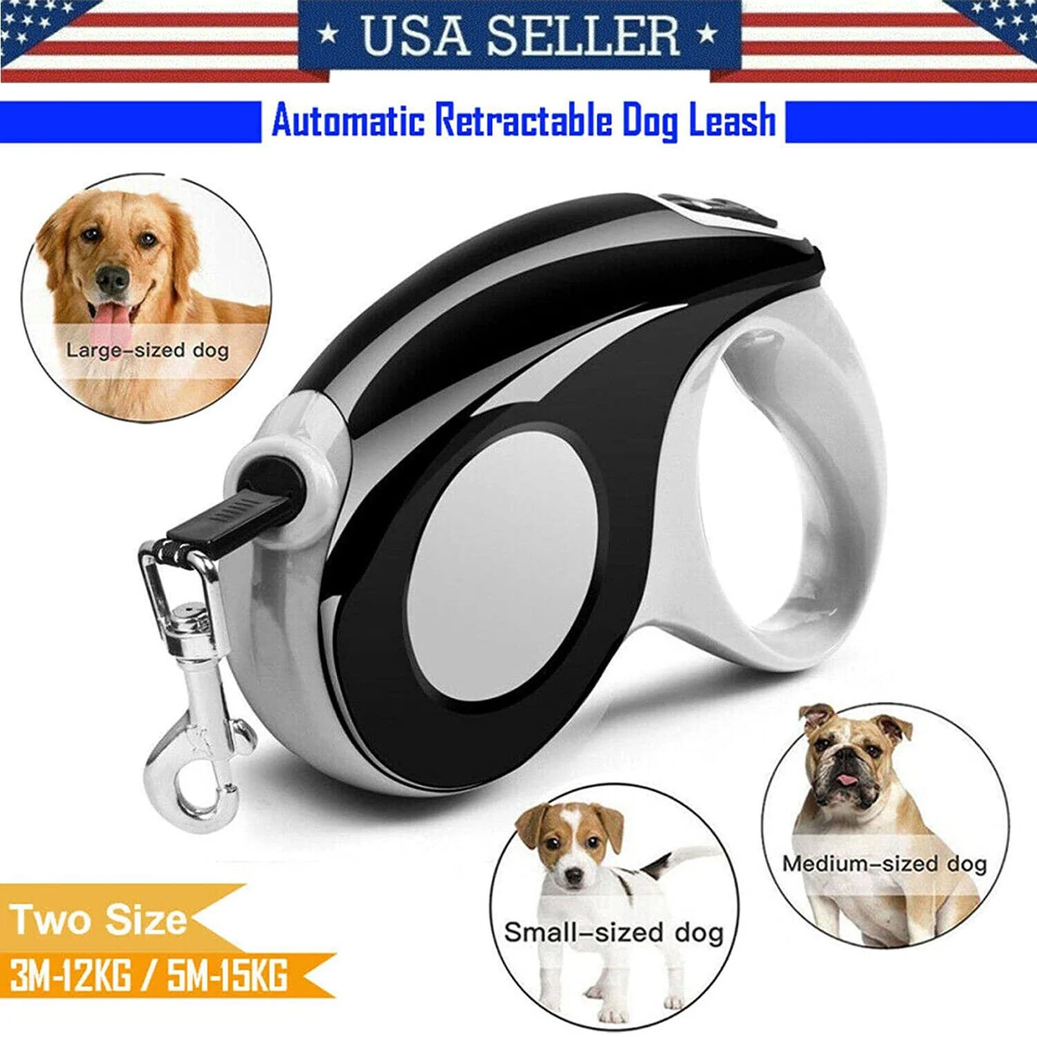 3/5M Automatic Retractable Walking Running Leads Dog Leashes Dogs Pet Products