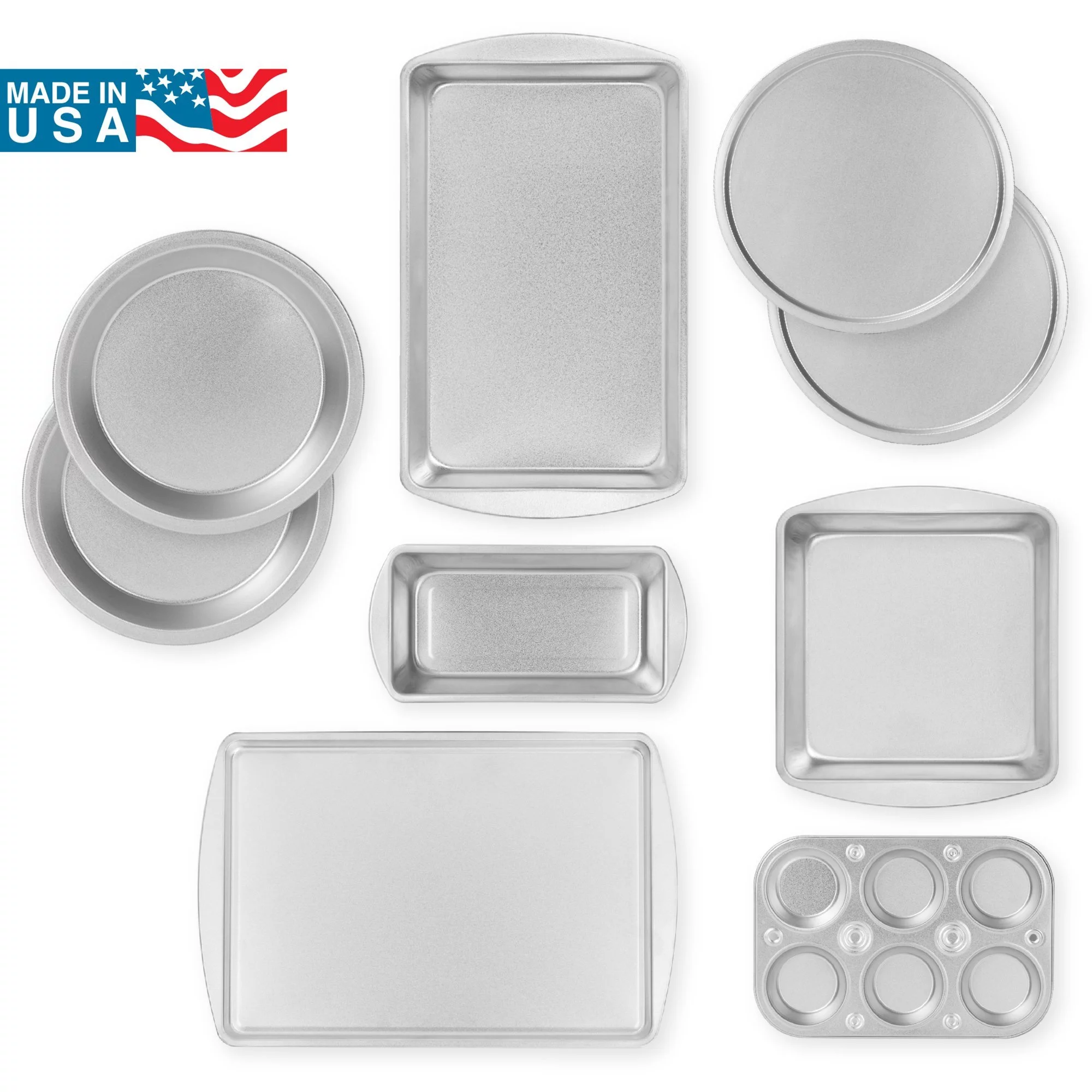 E-Z Baker Uncoated Steel Nonstick Bakeware Set, Gray