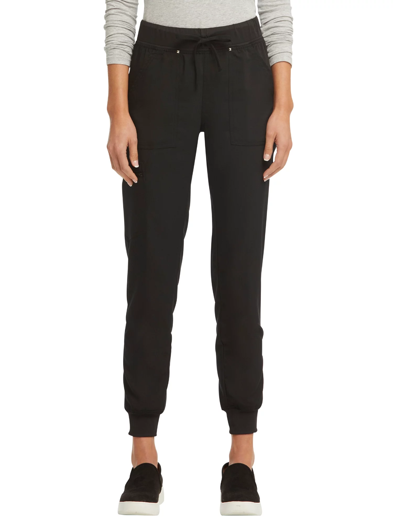 Scrubstar Women's Ultimate Stretch Twill Yoga Drawstring Cargo Jogger Scrub Pant Petite WM12B104AP