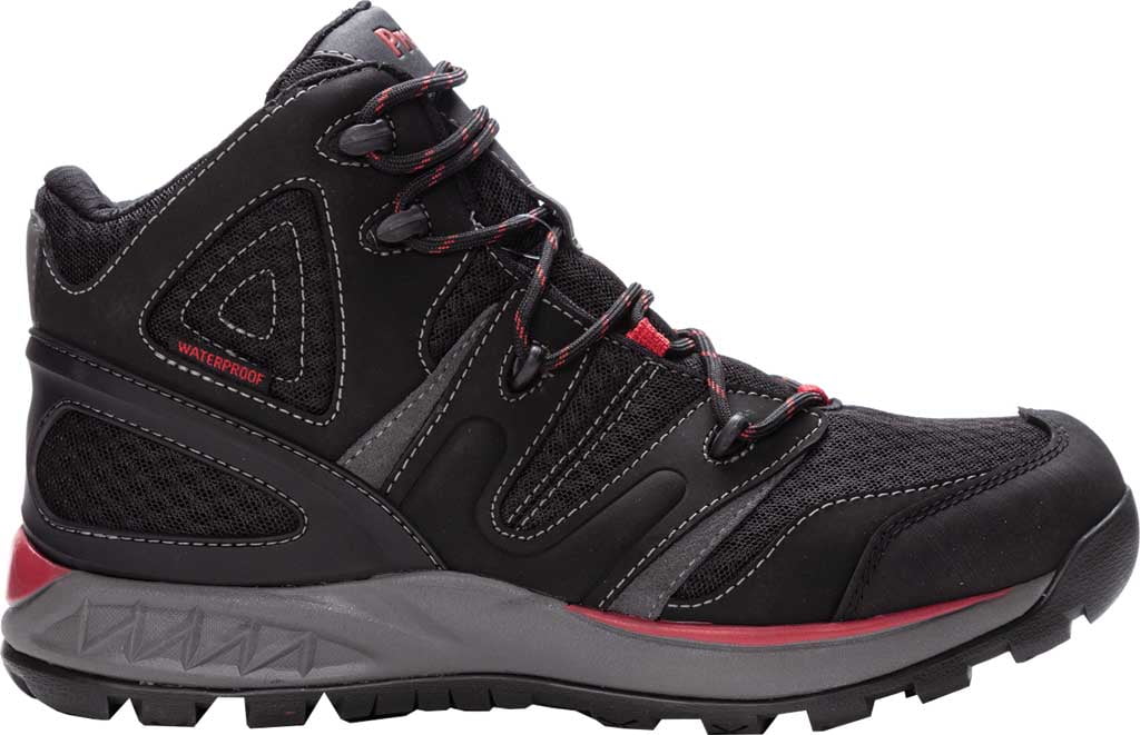 Propet Men's Veymont Waterproof Hiking Boot Black/Red - MOA022SBRD