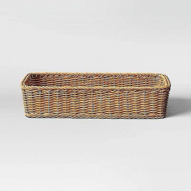 Rectangle Rattan Weave Tray - Threshold