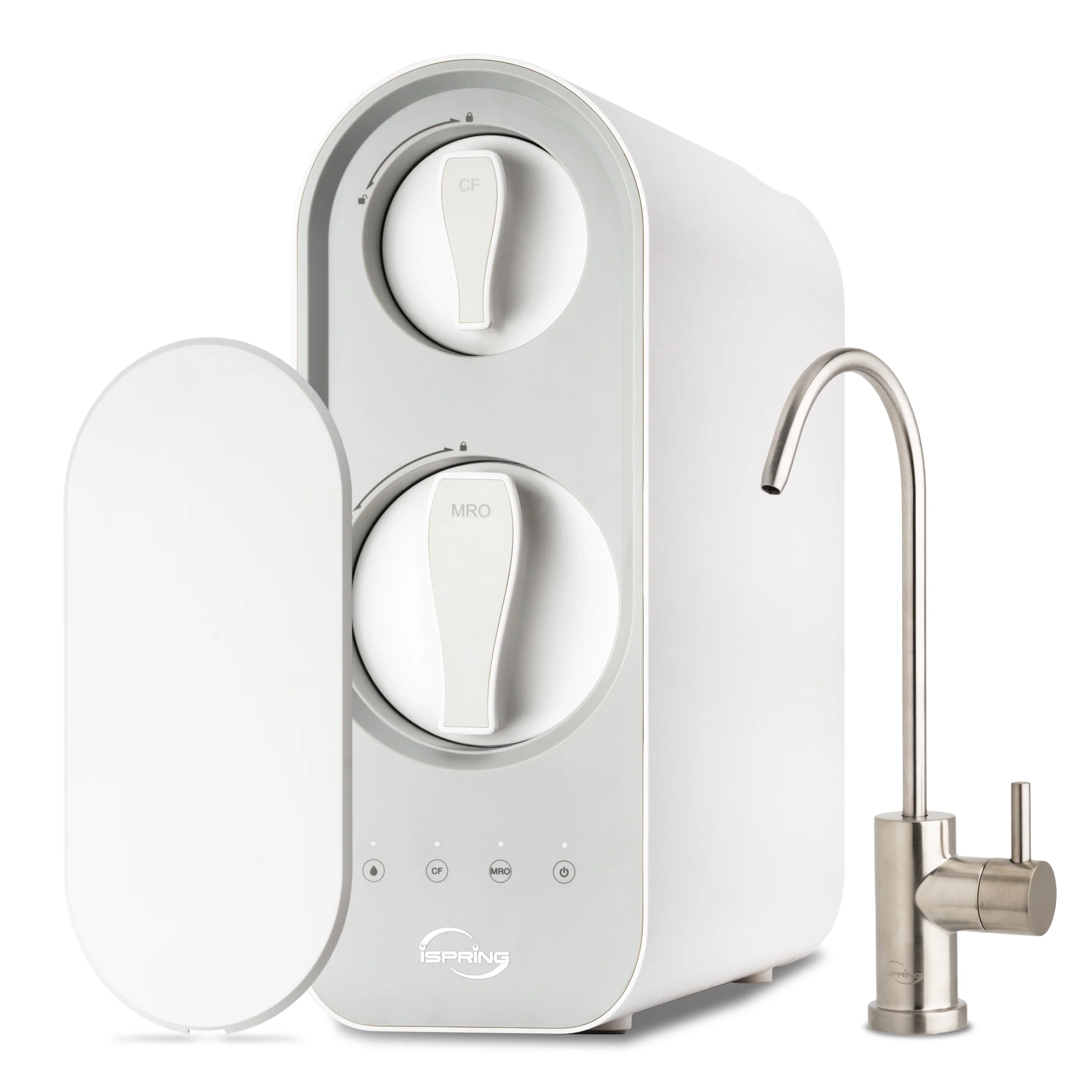 iSpring RO600BN Tankless RO Reverse Osmosis Water Filtration System, 600 GPD Fast Flow, Brushed Nickel Faucet, 2.5:1 Pure to Drain Ratio