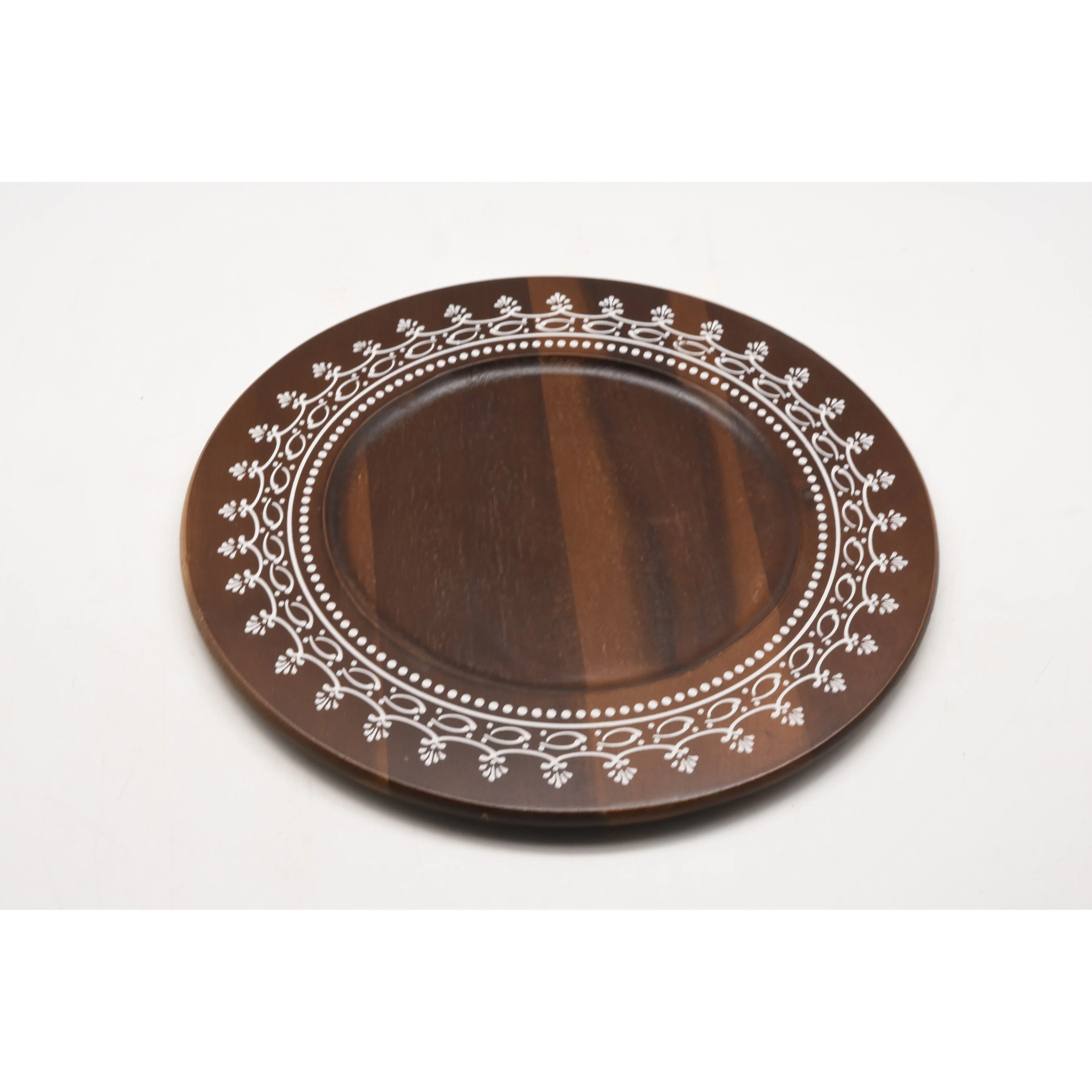 ACACIA WOODEN Charger PLATE 4PCS/SET
