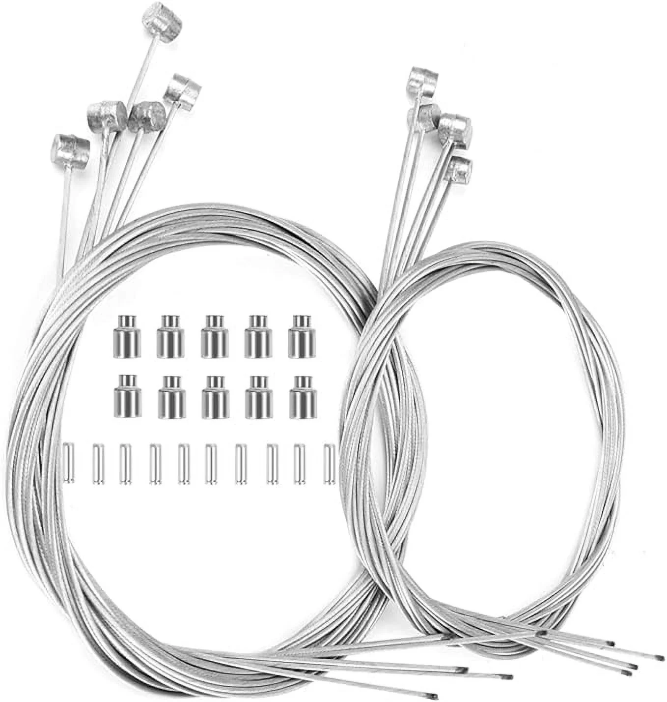 Hapleby 10PCS Premium Bike Brake Cable, Professional Bicycle brake line for Mountain, Free For End Caps and End Ferrule