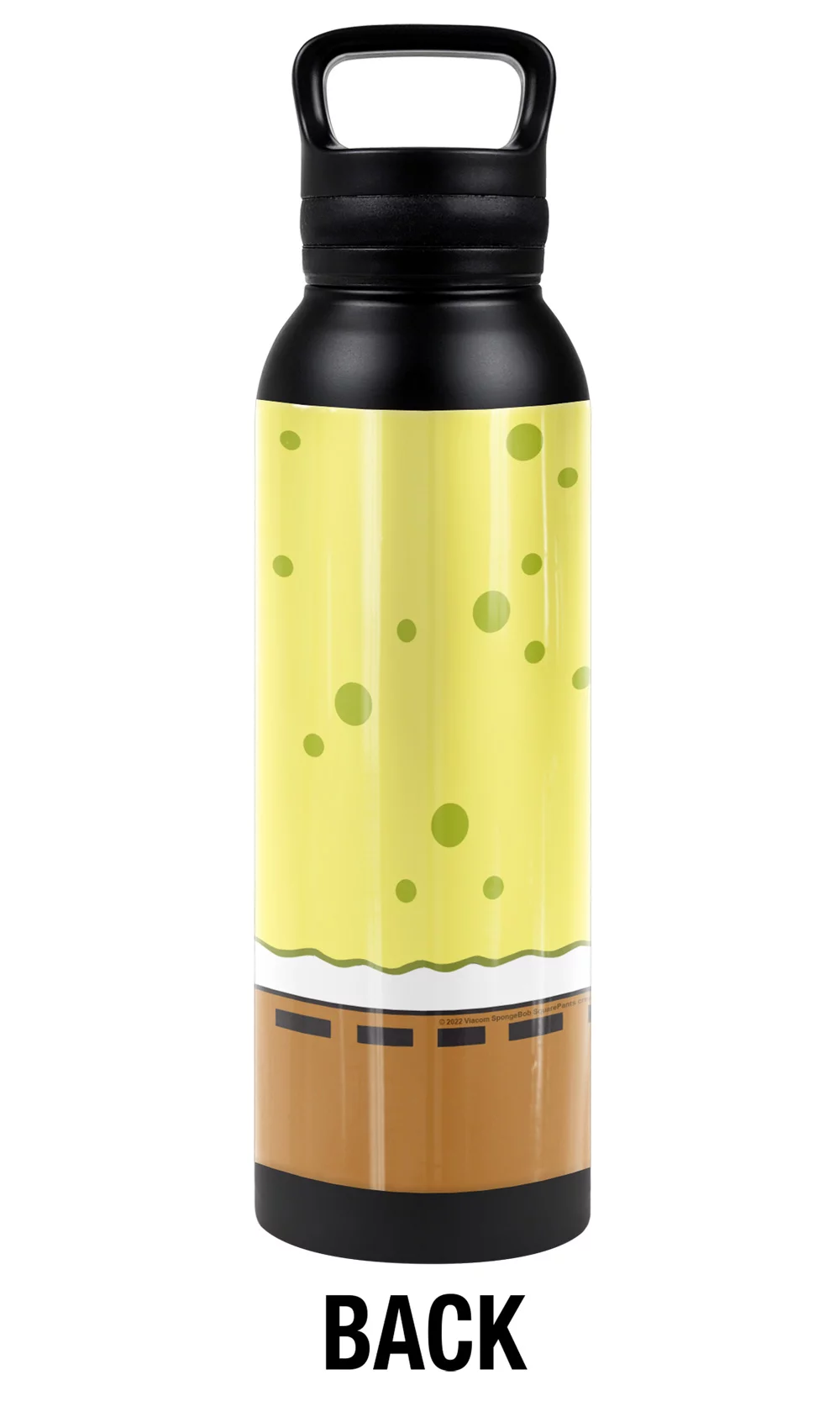 Spongebob Official Spongebob Nerd Face 24 oz Insulated Canteen Water Bottle, Leak Resistant, Vacuum Insulated Stainless Steel with Loop Cap