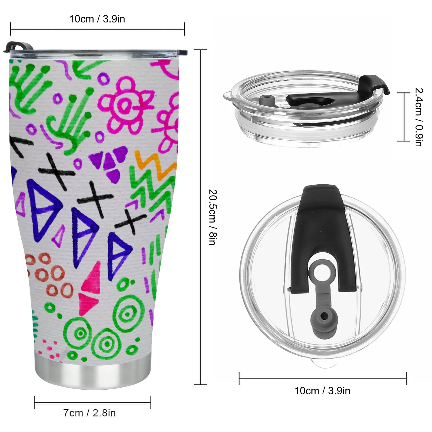 Hidove Stainless Steel Tumbler, African Background Design 30oz Leak Proof & Stainless Steel Bottle for Hot & Cold Drinks - Coffee Travel Mug, Water Metal Canteen, Thermal Cup