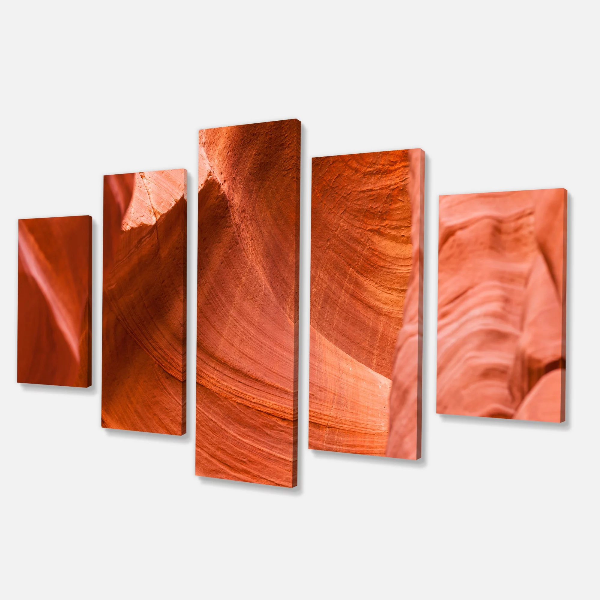 Design Art 'Antelope Canyon Details' 4 Piece Photographic Print on Wrapped Canvas Set