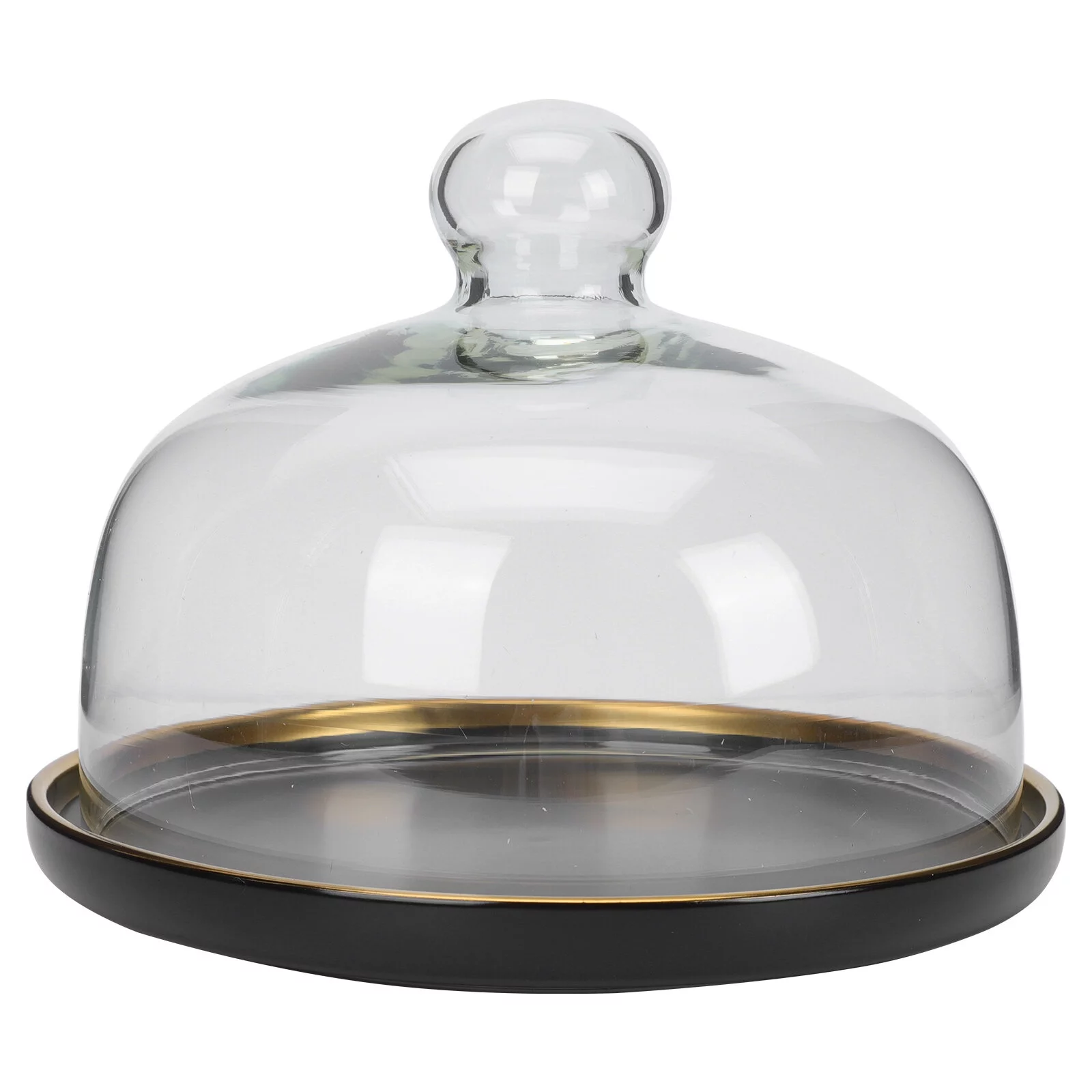 Nuolux Cake Stand Dome Tea Afternoon Traylid Plate Domes Cupcake Fruit Glasses Cover Stands Glass Base